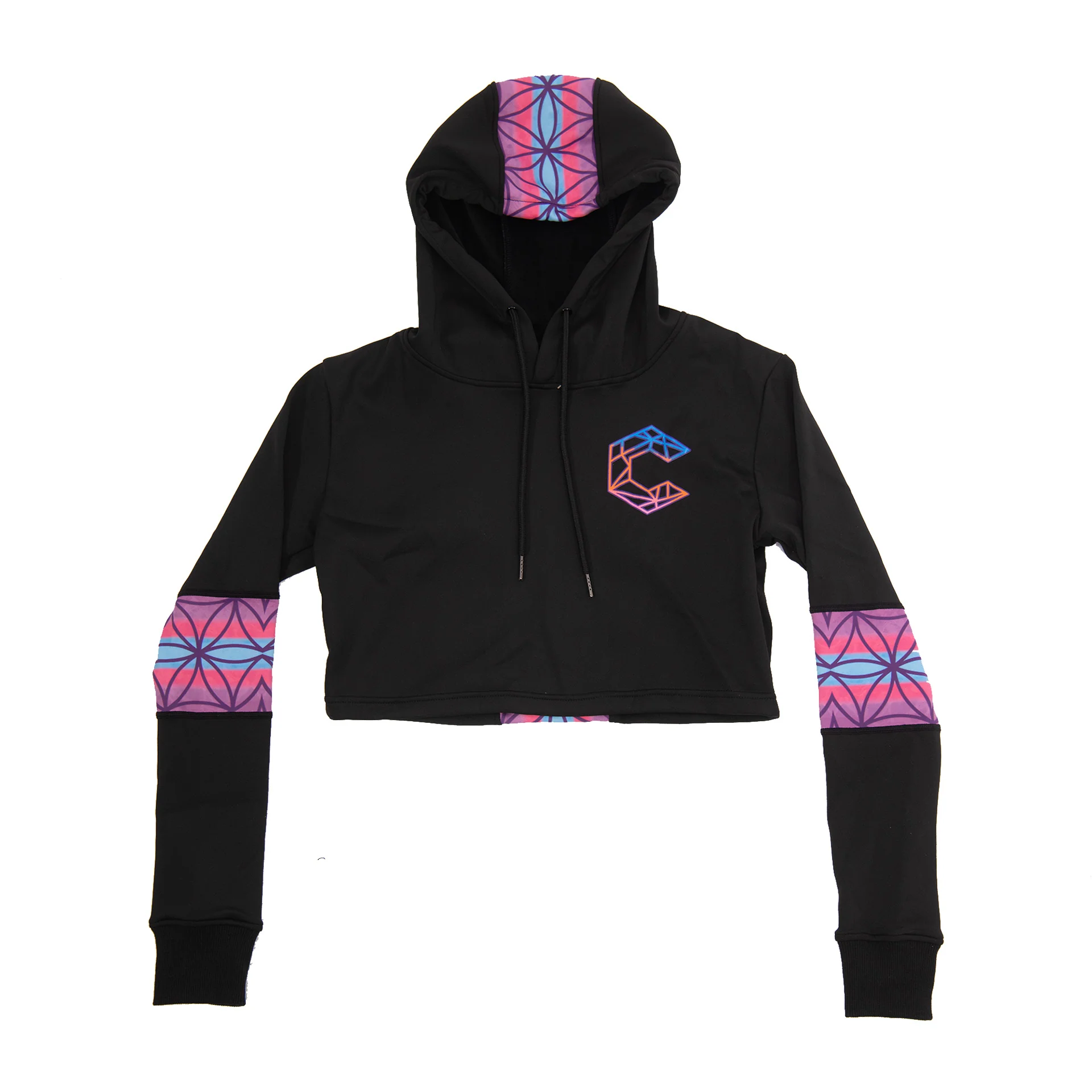Sunset Sherbet Crop Hoodie - Image 3