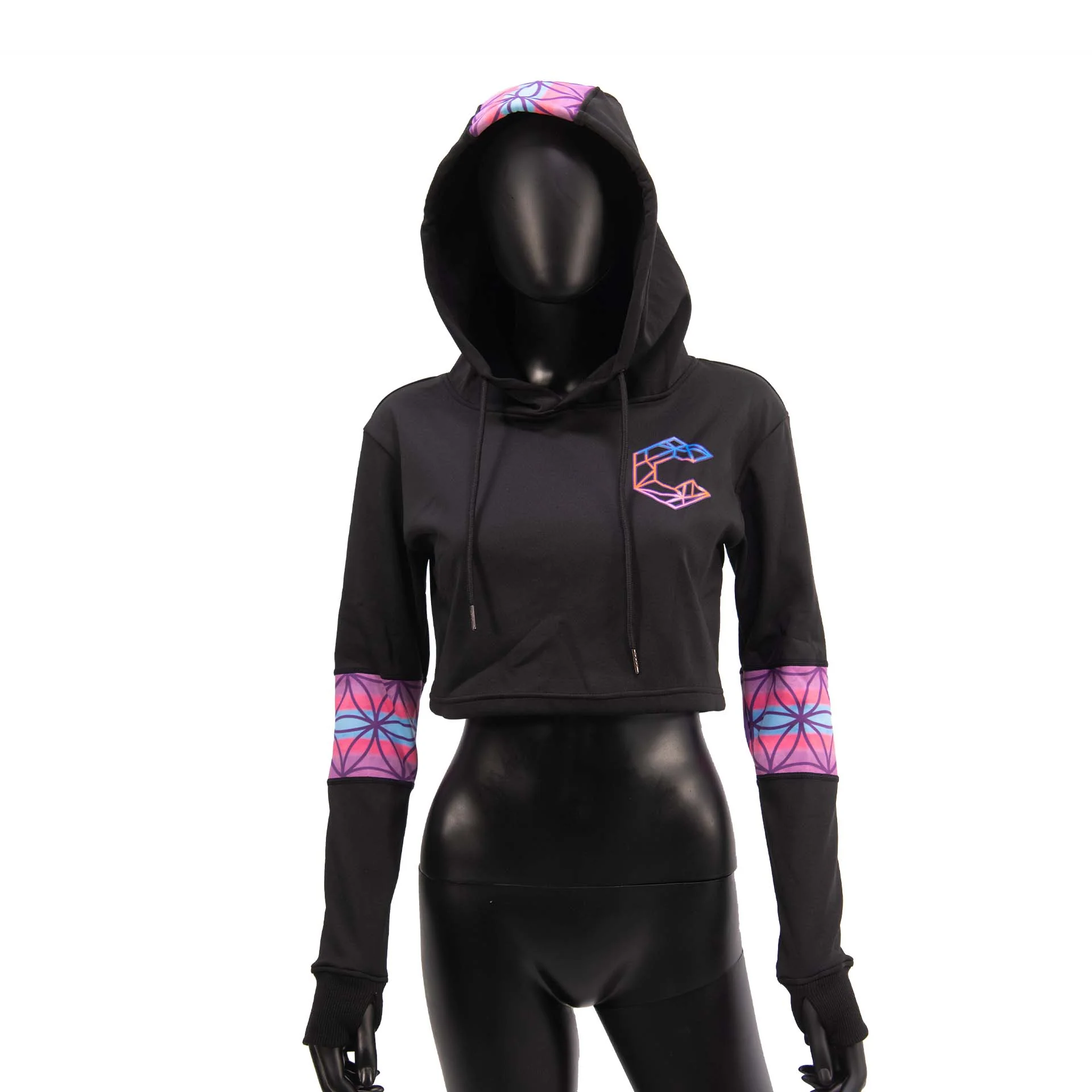 Sunset Sherbet Crop Hoodie - Image 5