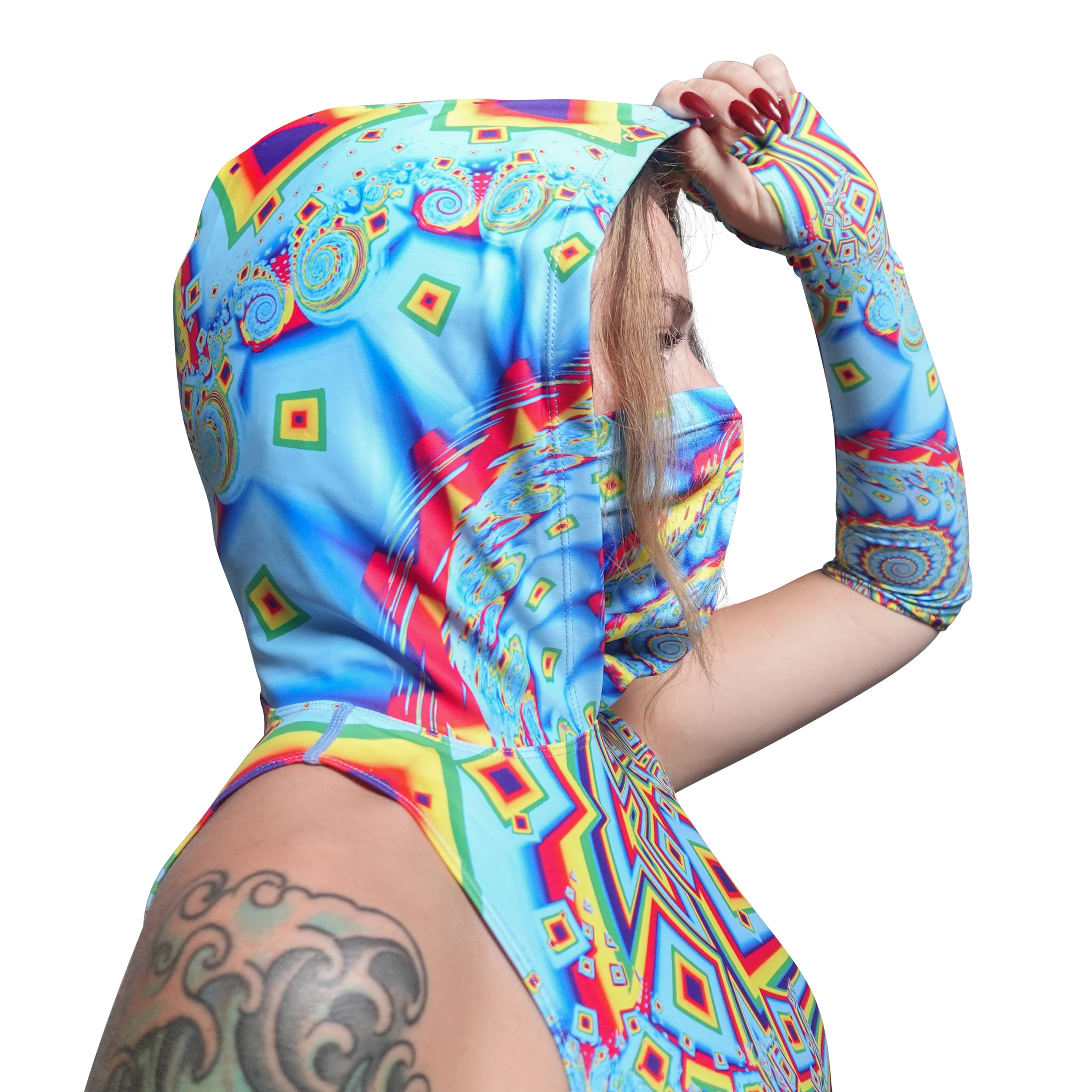 Third Eye Vortex Hooded Mask Top - Image 3